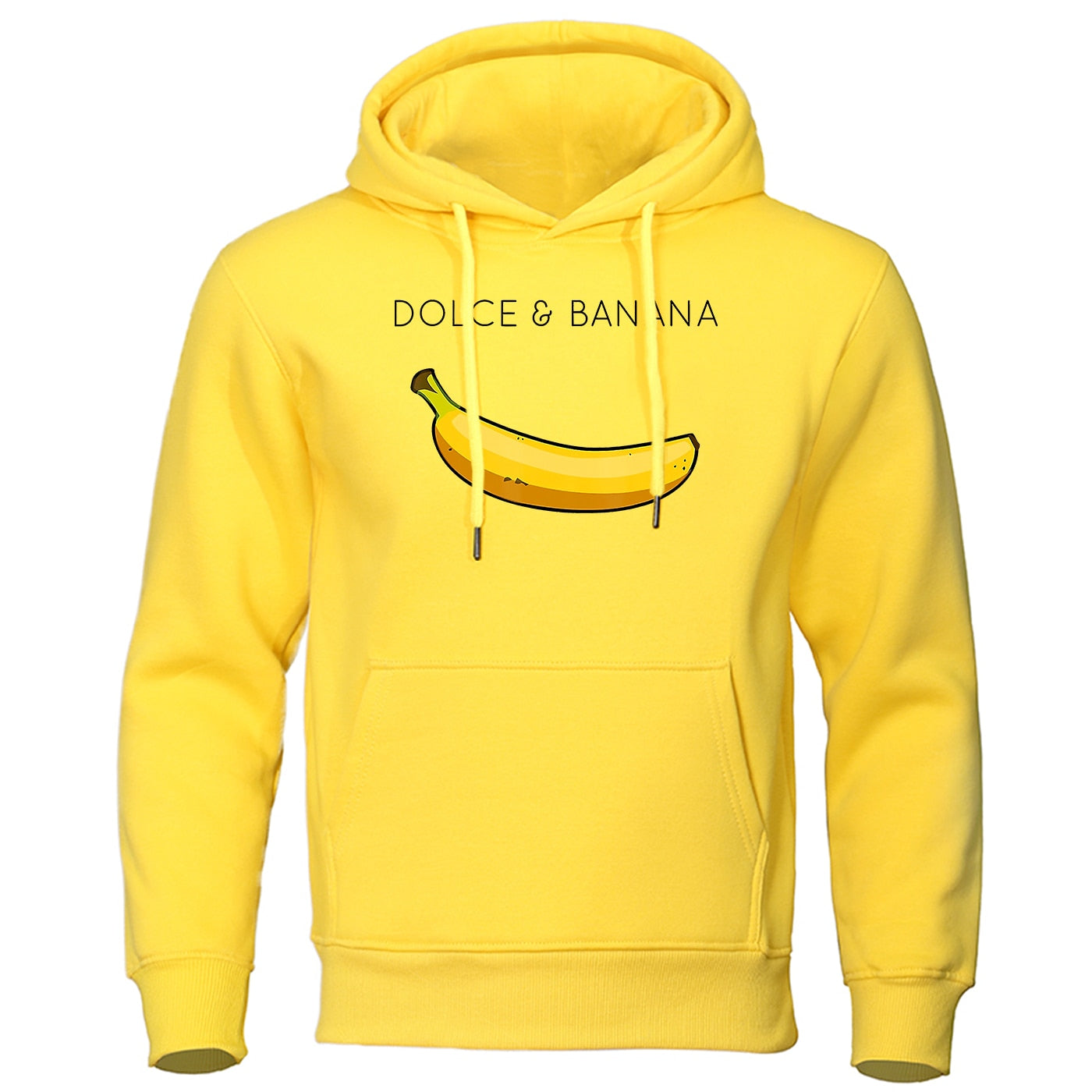 Herren Hoodie Bananendruck Kängurutasche Pullover Schwarz - Norvielle