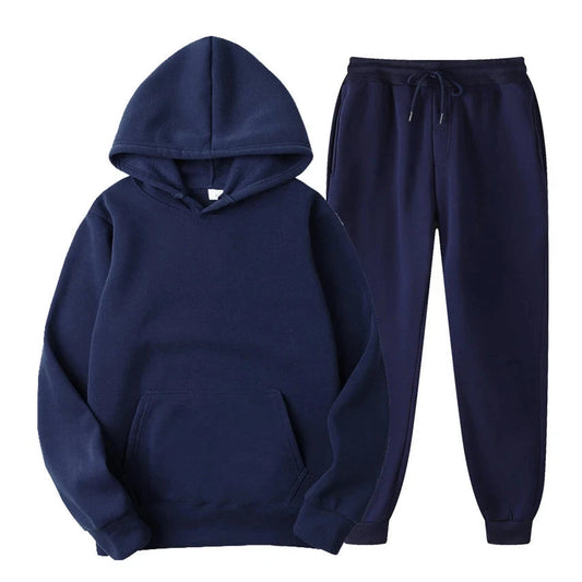 Herren Hoodie Jogger Set Zweiteilig Kordelzug Grau - Norvielle