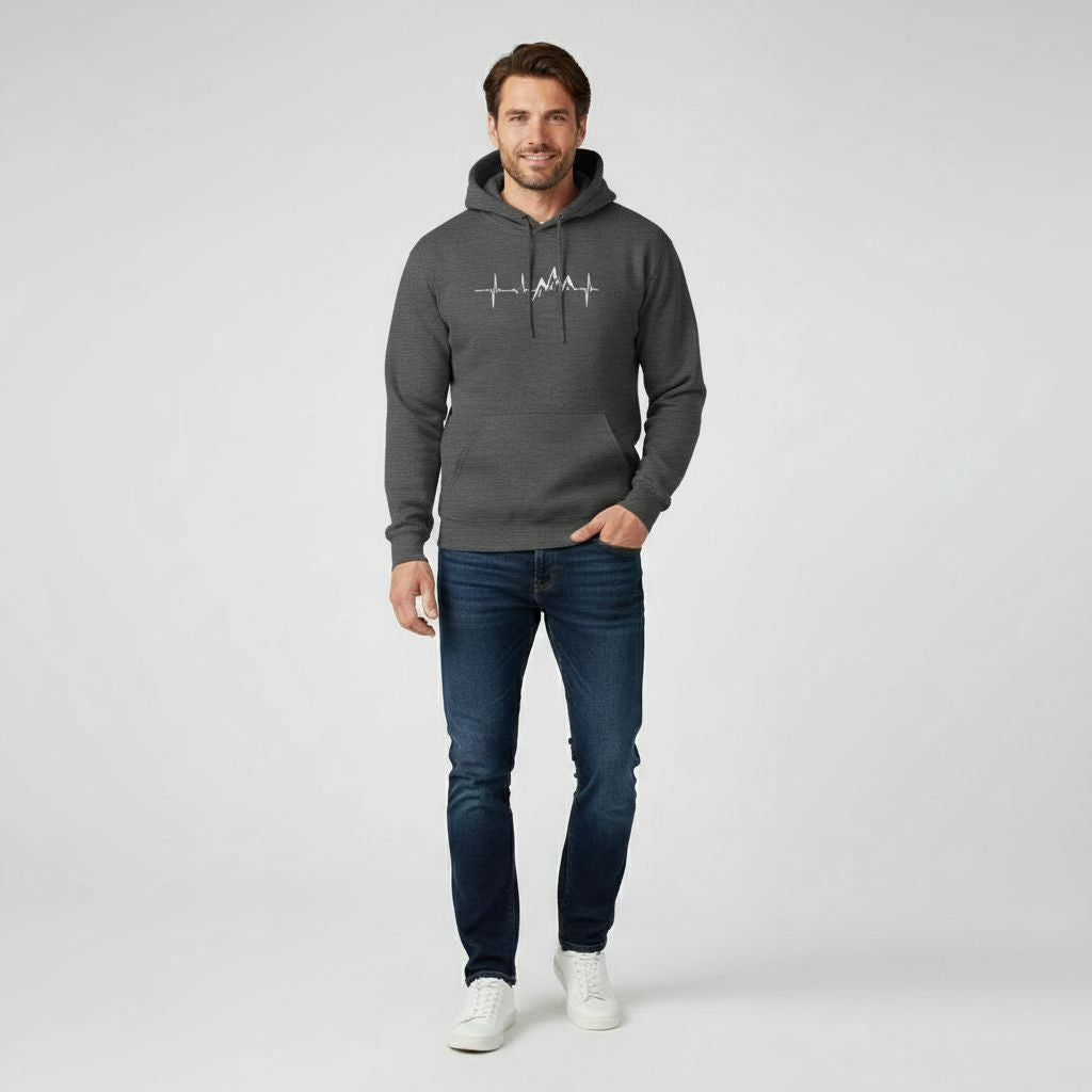 Herren Hoodie Lässig Mit Kängurutasche Schwarz - Norvielle
