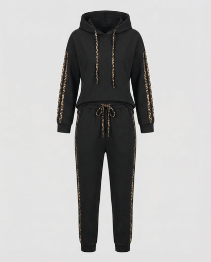 Damen Jogginganzug Zebramuster