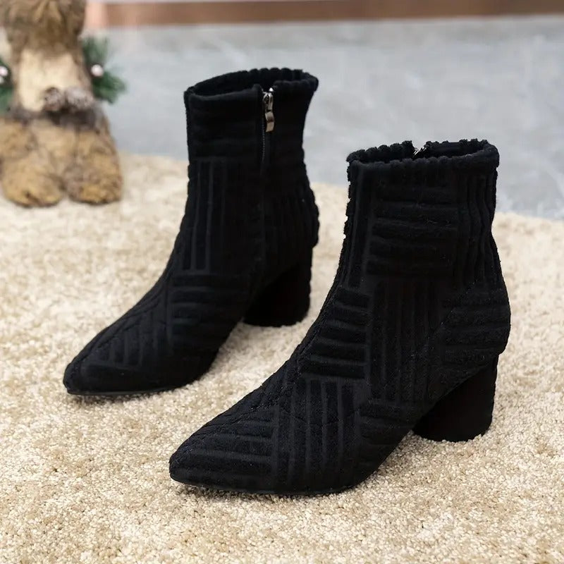Damen Schuhe Mit Dickem Absatz Einfarbig