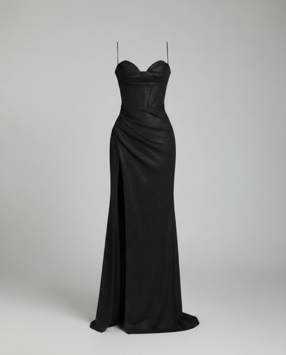 Damen Maxikleid Pailletten