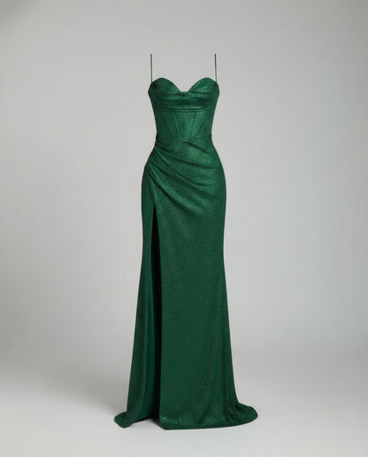 Damen Maxikleid Pailletten