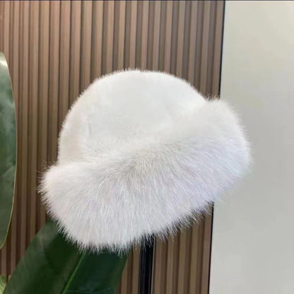 Damen Kunstpelz Hut Elegantes Design