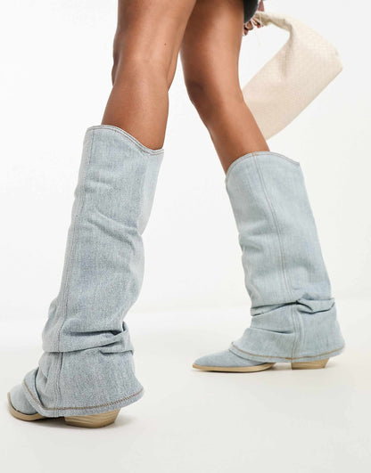 Damen Denim-Stiefel Lässig