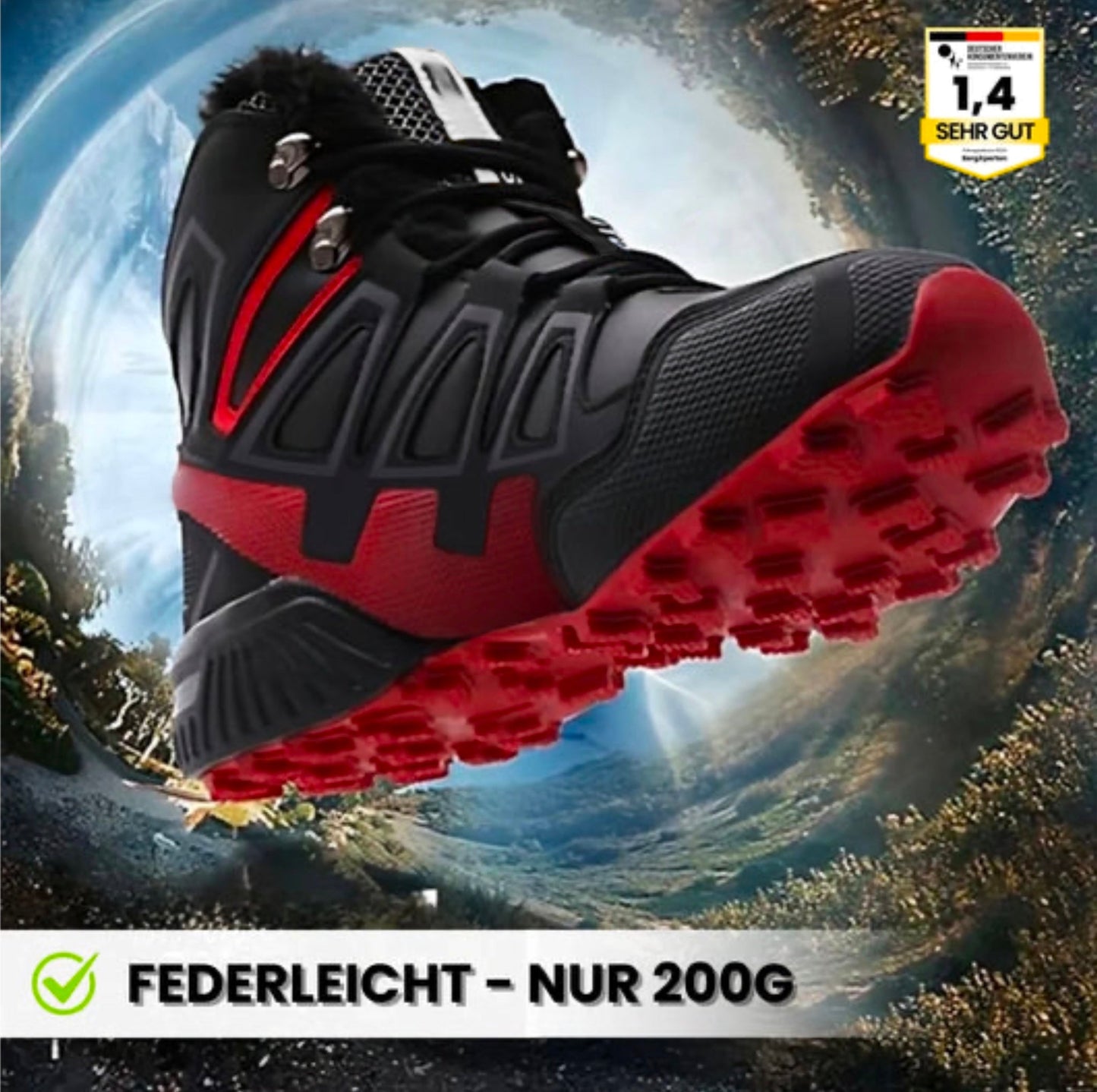 Ergonomische Wanderstiefel Hallux Valgus Schuhe OrthoTrekking Pro