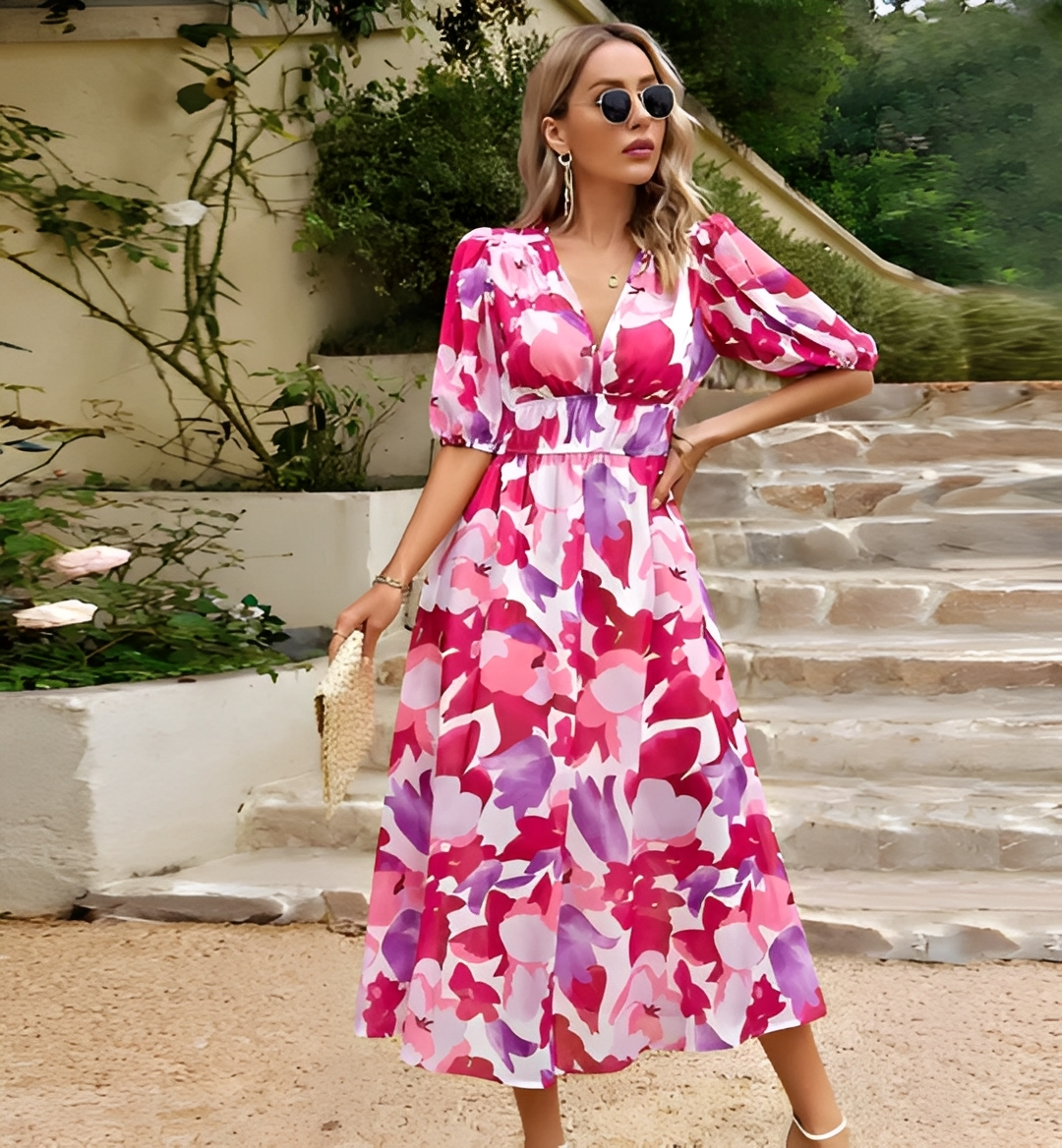 Delilea Damen Sommerkleid Elegant