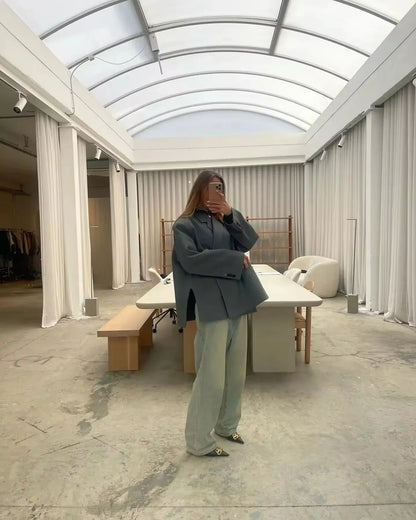Norvielle Damen Übergrößer Blazer