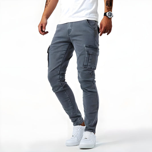 Herren Cargo-Hose Stretch Denim - Norvielle