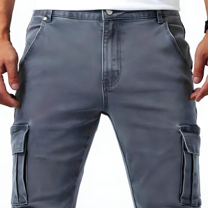 Herren Cargo-Hose Stretch Denim