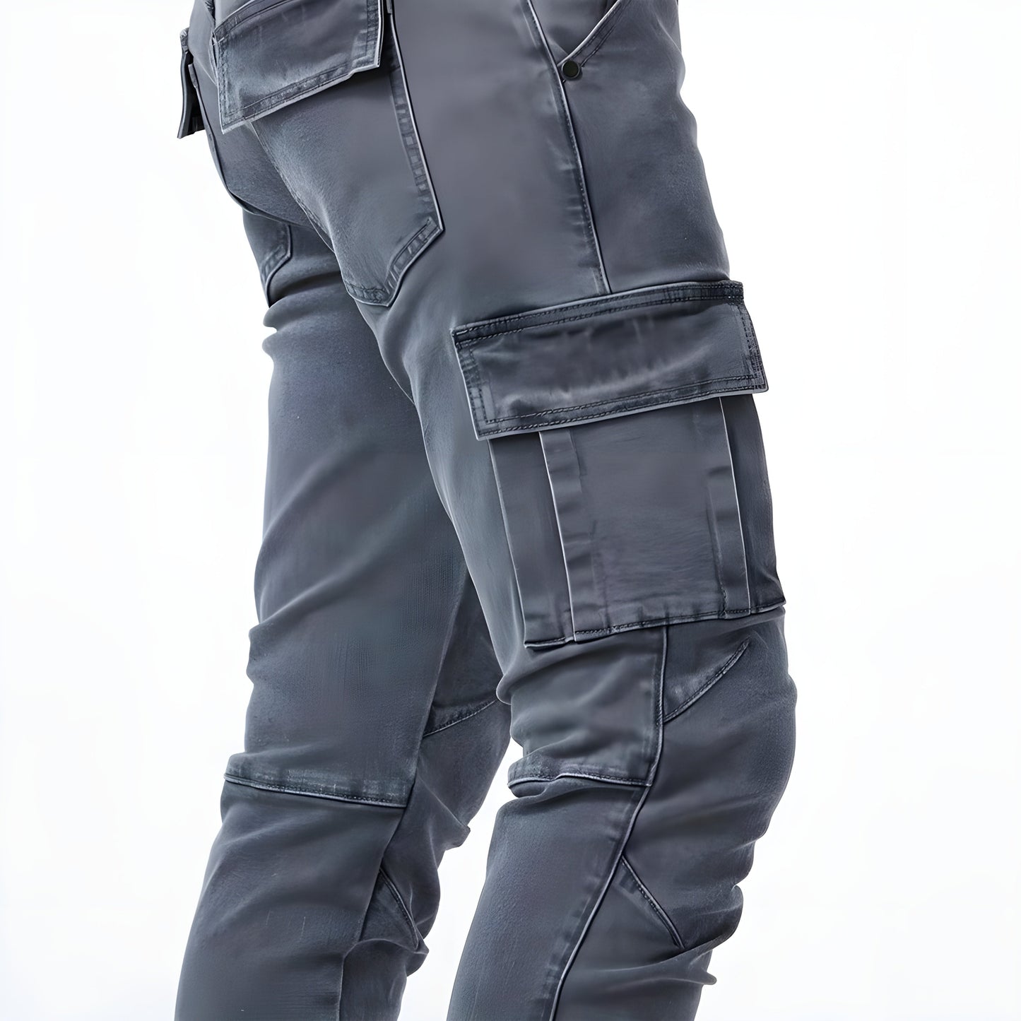 Herren Cargo-Hose Stretch Denim