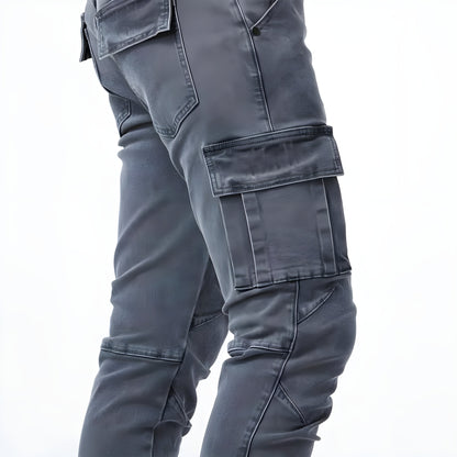 Herren Cargohose Slim Fit Mehrfachtaschen