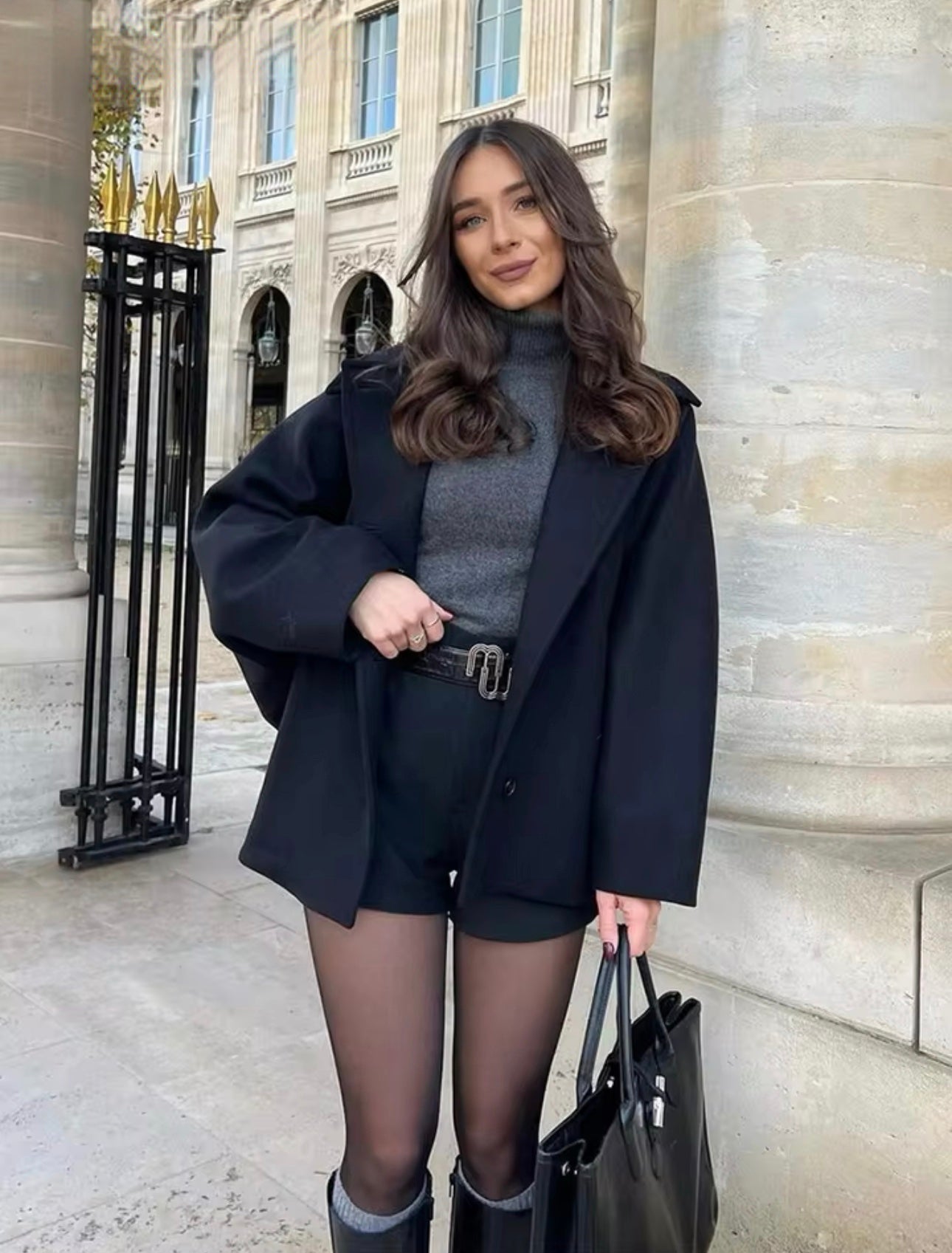 Damen Wintermantel Oversized Gerade Geschnitten