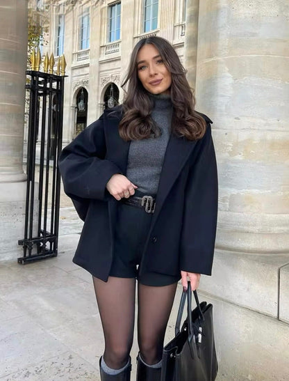 Damen Wintermantel Oversized Gerade Geschnitten