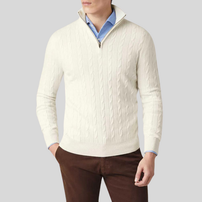 Norvielle Herren Pullover Reißverschluss Hochwertig
