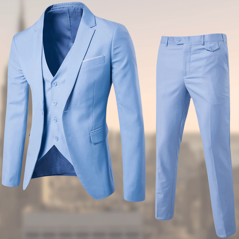 Herren Formeller Dreiteiliger Anzug Blazer Weste Hose