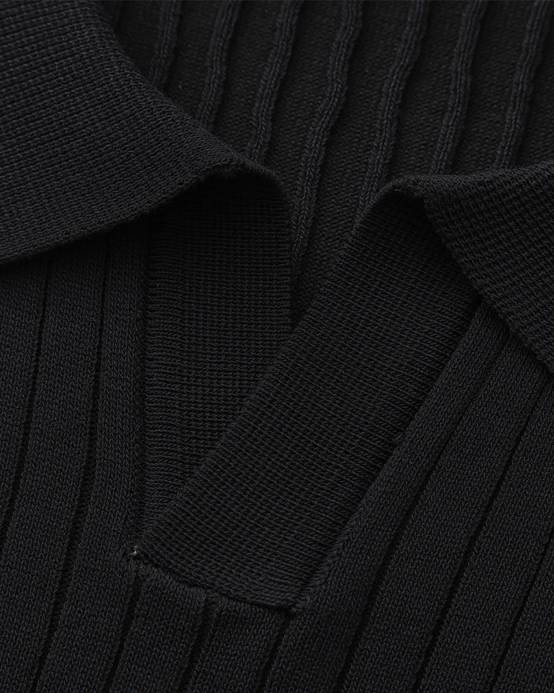 Herren Poloshirt Feinribtrikot Kurzarm Weiß