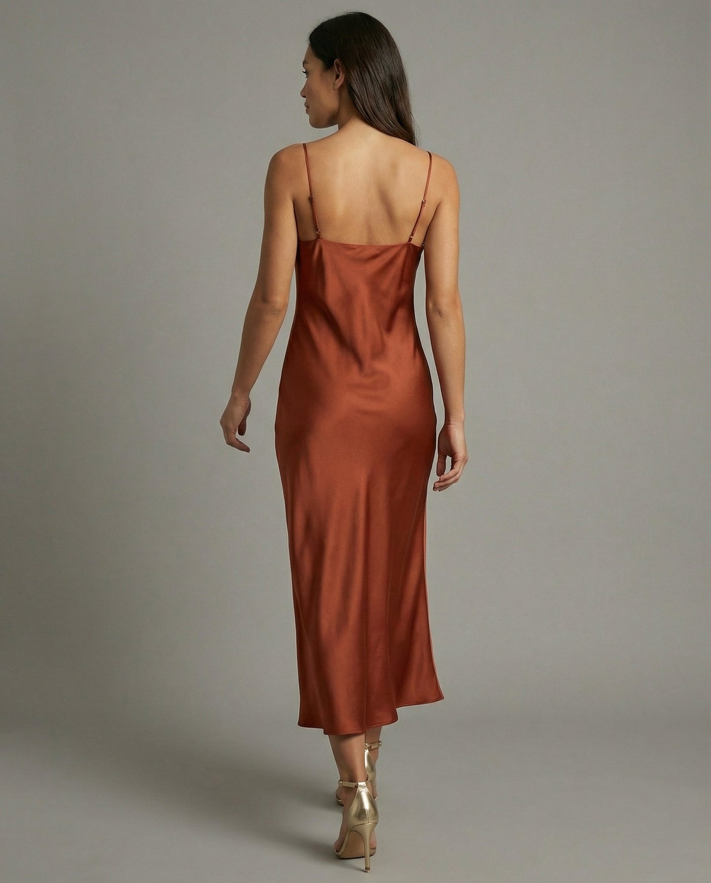 Damen Satin-Kleid Elegant