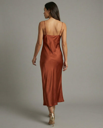 Damen Satin-Kleid Elegant