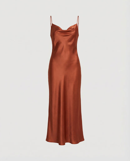 Damen Satin-Kleid Elegant