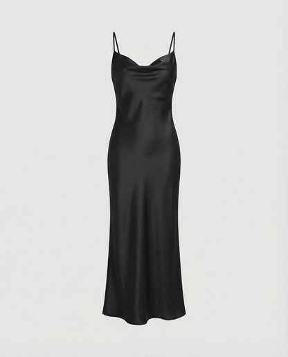 Damen Satin-Kleid Elegant