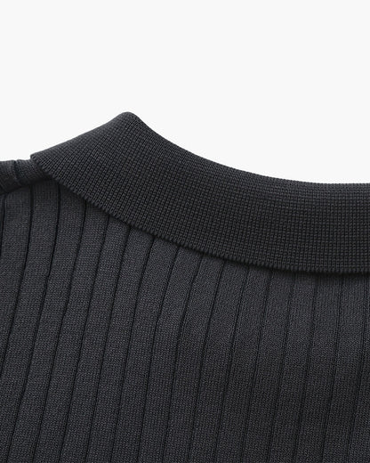 Herren Poloshirt Feinribtrikot Kurzarm Weiß