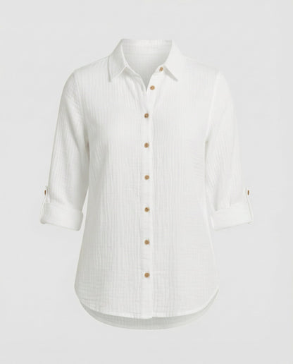 Damenhemd Rüschen Elegantes Bluse Weiß