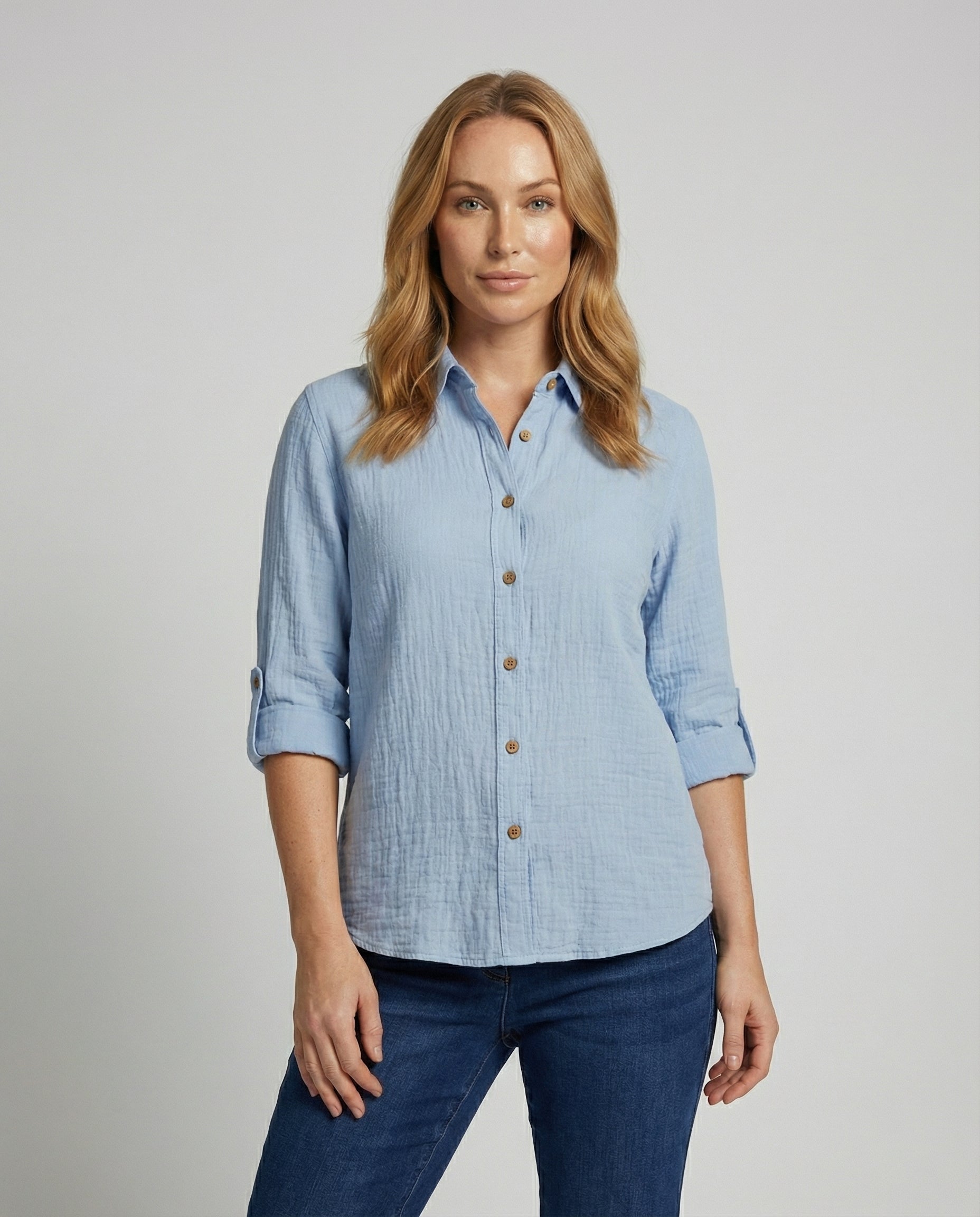 Damenhemd Rüschen Elegantes Bluse Weiß - Norvielle