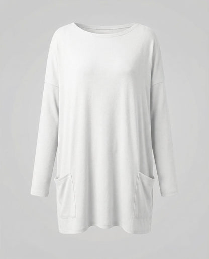 Damen Longpullover Lässig Langarm