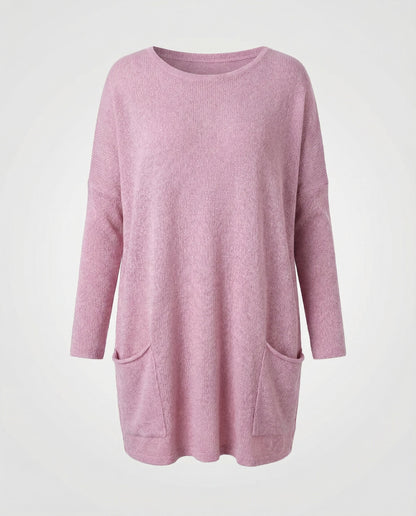 Damen Longpullover Lässig Langarm