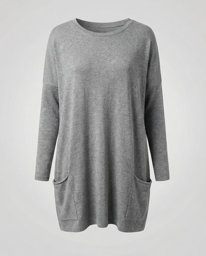 Damen Longpullover Lässig Langarm