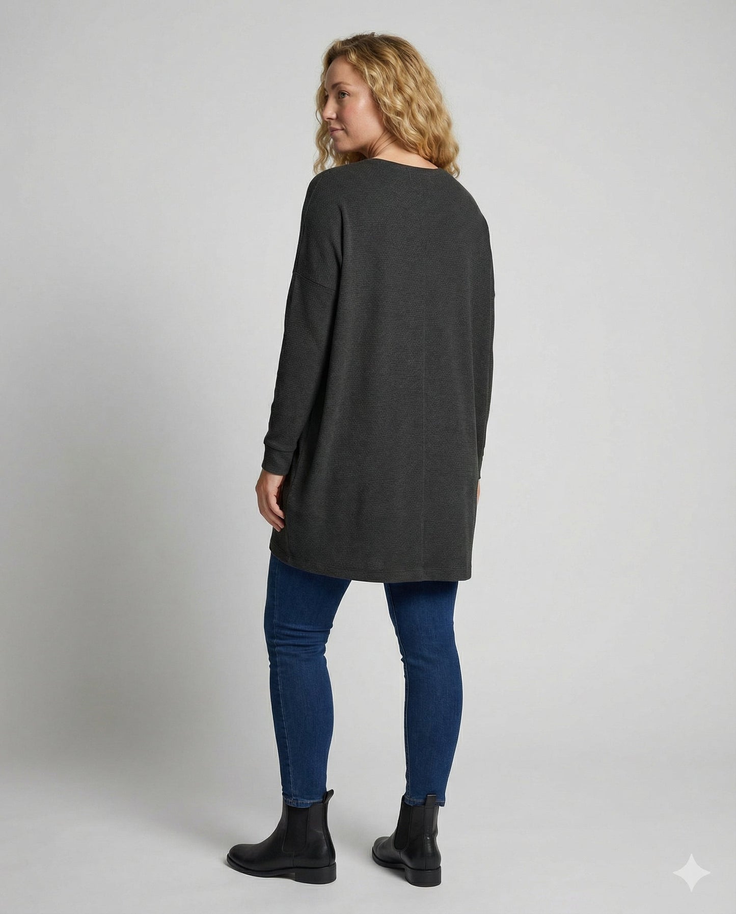 Damen Longpullover Lässig Langarm