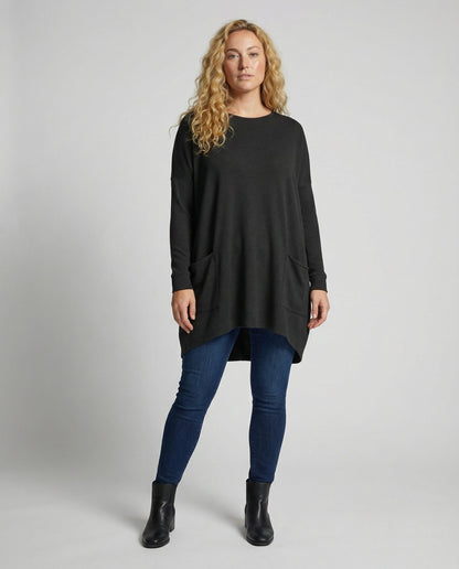 Damen Longpullover Lässig Langarm