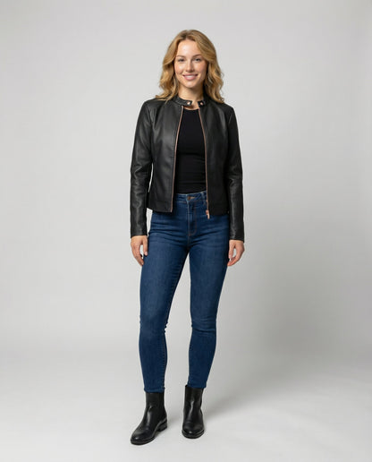 Damen Lederjacke Elegant