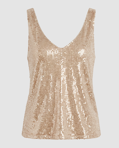 Damen Oberteil Glitzernd