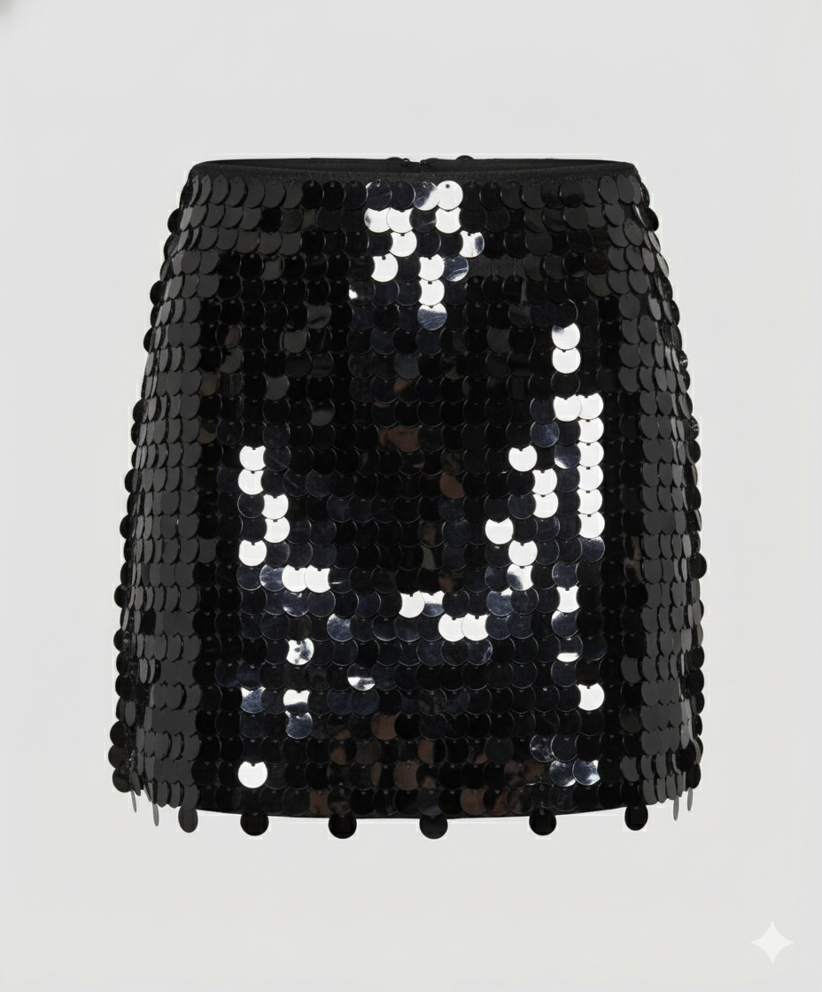Damen Paillettenrock Elegant