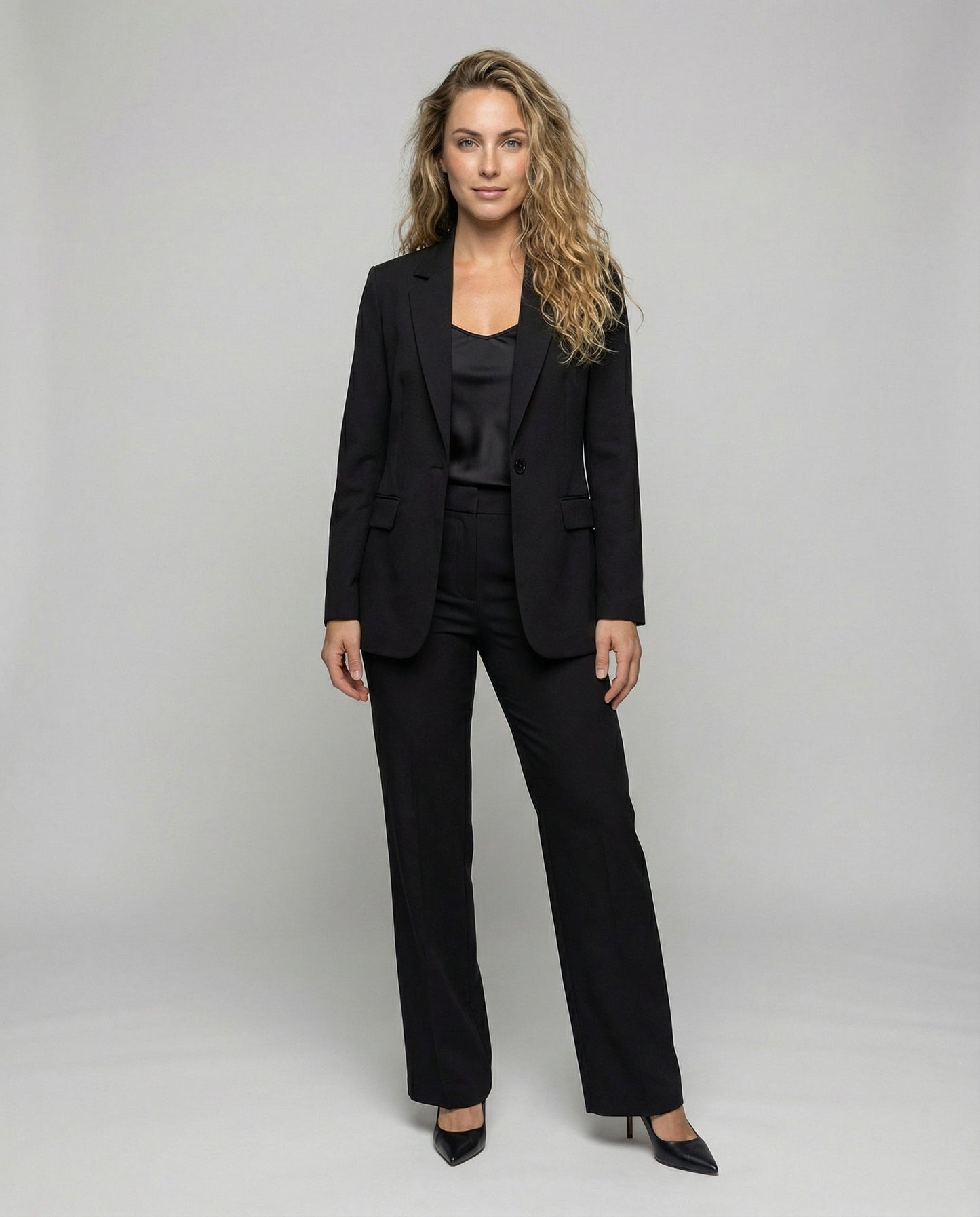 Damen Blazerhose Elegant Schwarz - Norvielle
