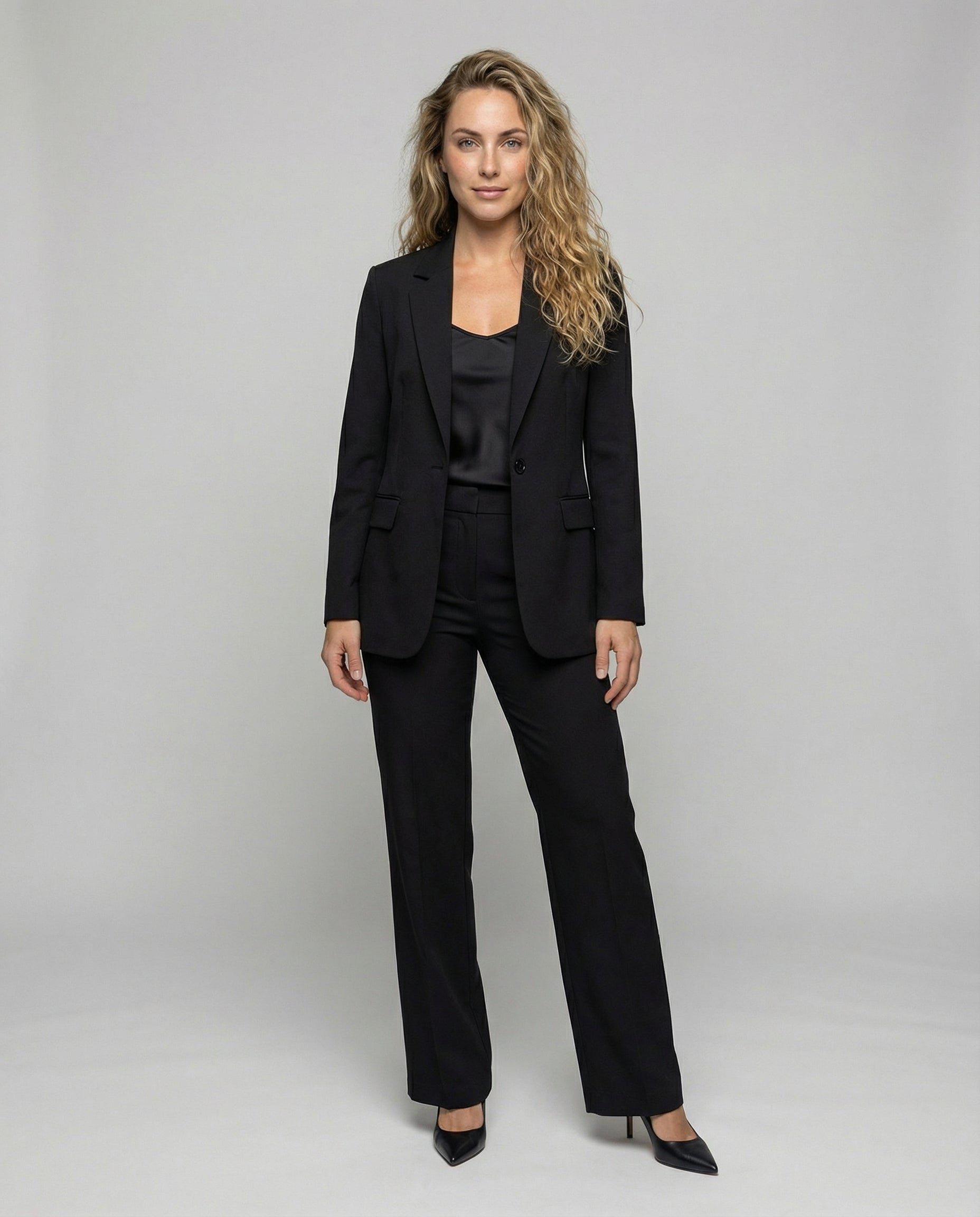 Damen Blazerhose Elegant Schwarz - Norvielle
