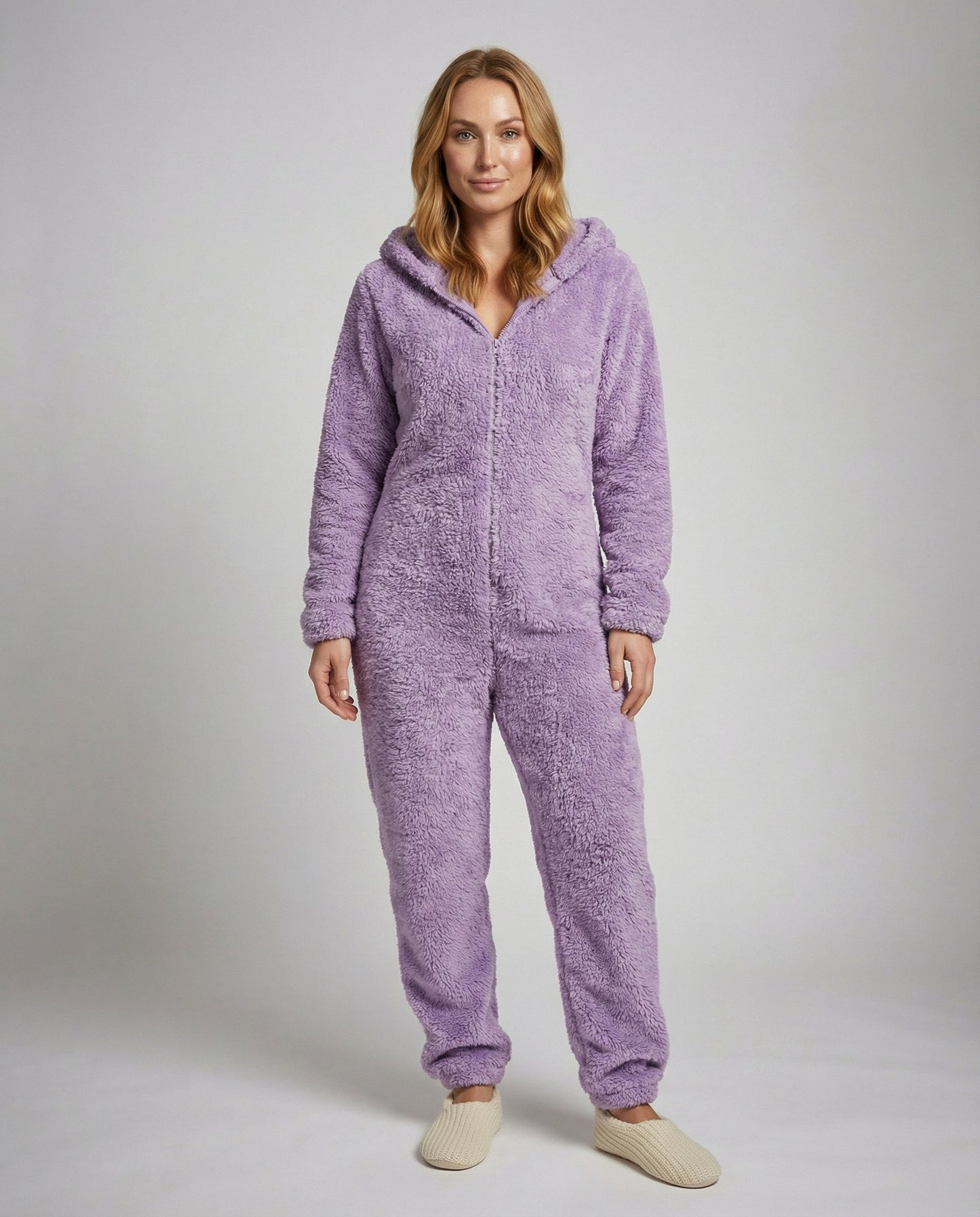 Damen Teddyfleece-Overall mit Kapuze - Norvielle