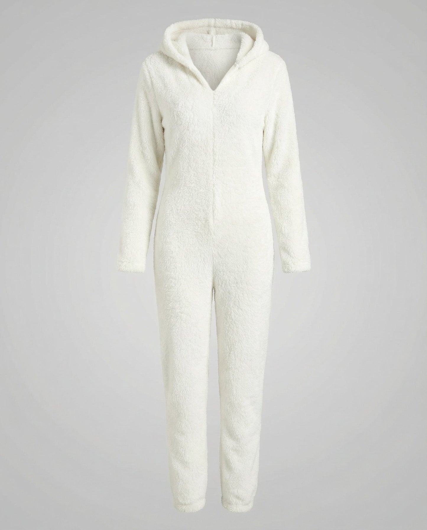 Damen Teddyfleece-Overall mit Kapuze