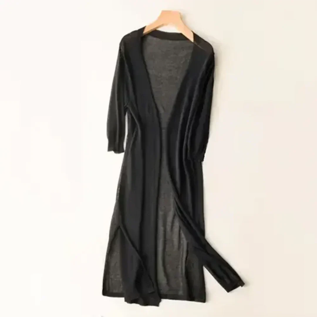Damen Langarmcardigan Lang