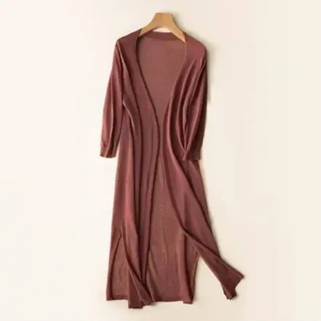 Damen Langarmcardigan Lang