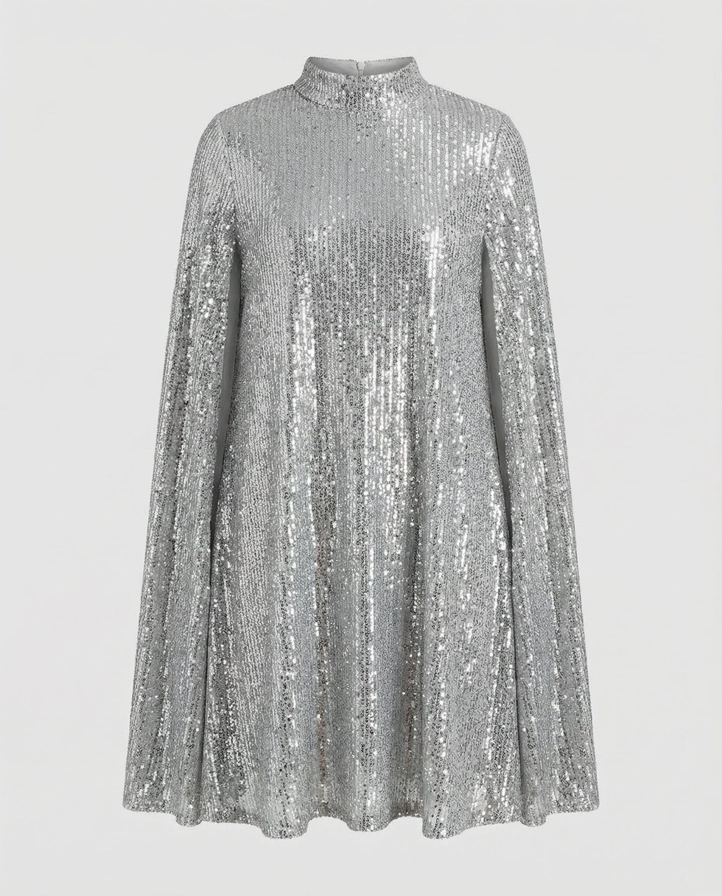 Elegantes Damen Cape-Kleid mit Pailletten