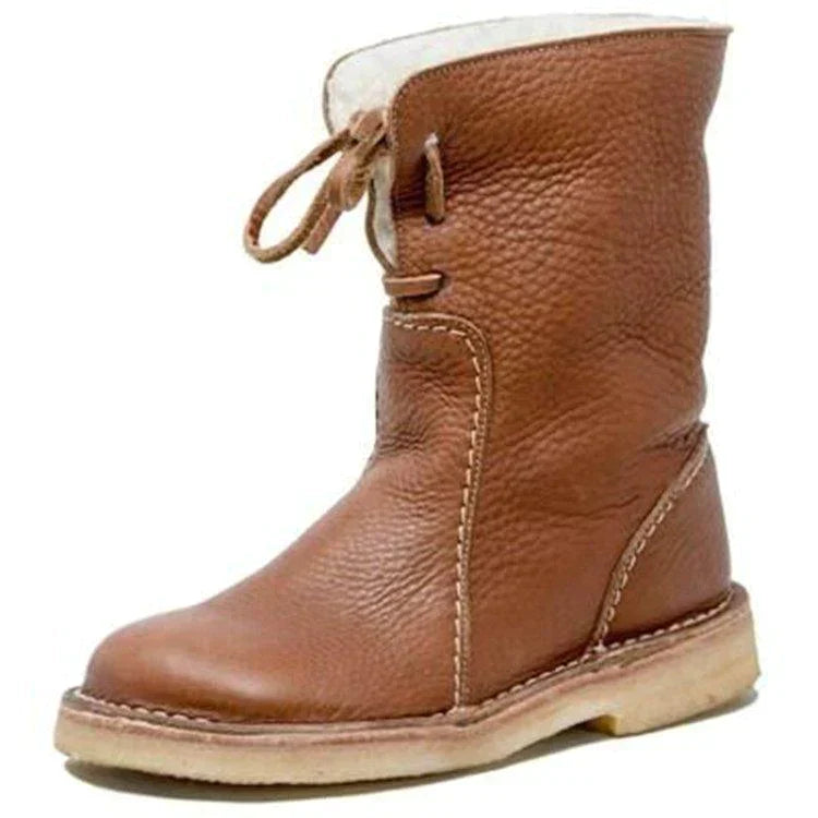Damen Winterstiefel Wasserdicht Warmes Fleece Schwarz - Norvielle