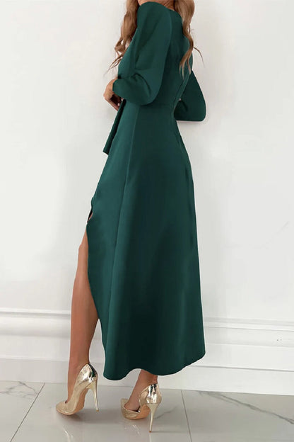 Elegantes Damen Plisseekleid Einfarbig