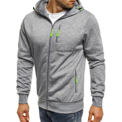 Herren Hoodie Reißverschluss Lässig