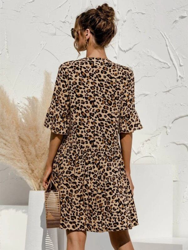 Damenkleid mit Blumendruck Baumwolle