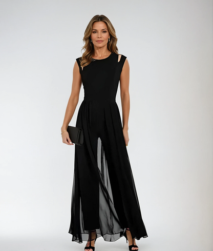 Damen Ärmellose Jumpsuit Weitbein