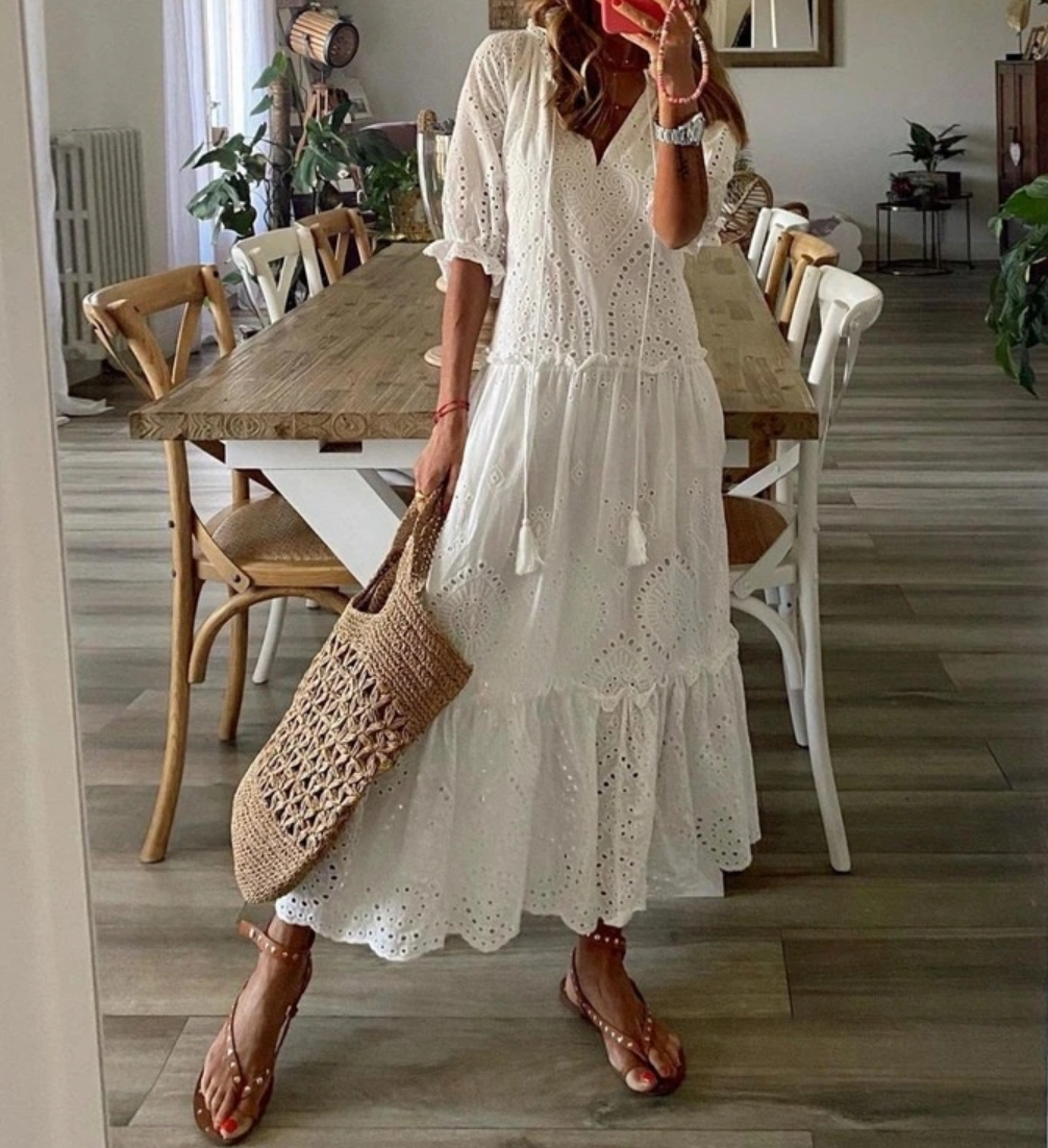 Damen Maxi-Kleid Tunika Sommerwind - Norvielle