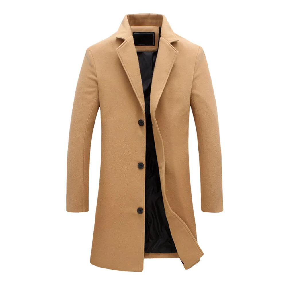 Herren Winterjacke Lang Norvielle Bequem Schwarz - Norvielle